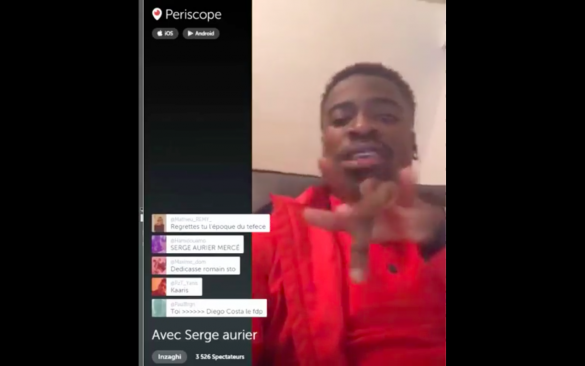 Serge Aurier sur Periscope