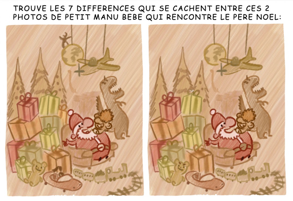 bd big bang jeu 7 differences pere    noel